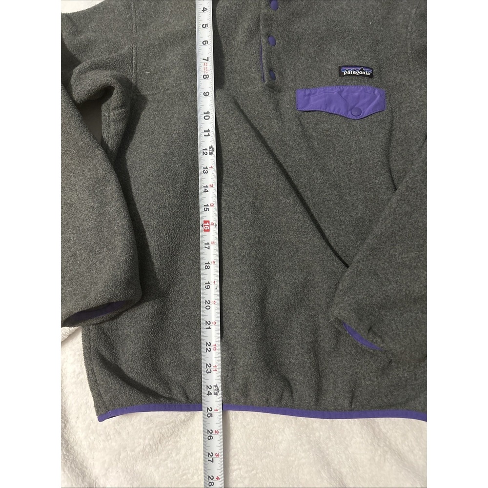 Patagonia Pullover Womens M Gray Purple Synchilla Snap-T Fleece - Picture 6 of 8